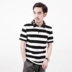 Áo thun nam tay ngắn thêu rắn rắn sọc ong cotton cotton mùa hè lỏng lẻo ve áo mùa hè nam POLO áo polo đẹp Polo