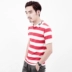 Áo thun nam tay ngắn thêu rắn rắn sọc ong cotton cotton mùa hè lỏng lẻo ve áo mùa hè nam POLO áo polo đẹp Polo