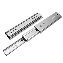 Longed and thickened 53-wide machinery heavy-duty rail load-bearing guide rail industrial drawer track RV three-section self-locking slide