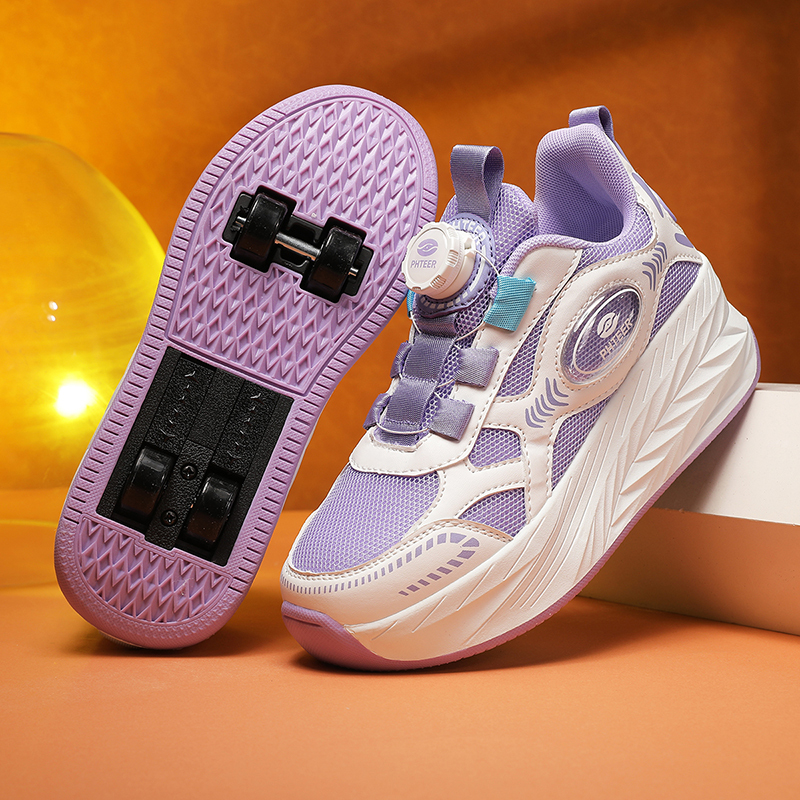 Rampage Shoes for Girls 2026 Spring New Model Invisible Four-Wheel Automatically Retractable Walking Sports Roller Skates