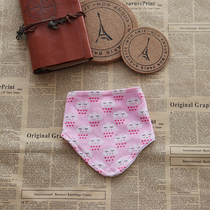 Foreign trade female newborn pure cotton towel face for eating and feeding mouth towel bib infant baby girl triangle towel trendy