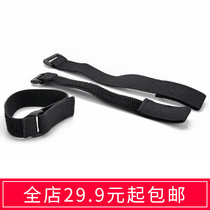 Tightness magic sticker tie 2cm2 5cm black elastic band two-person three-foot game strap waist bracelet