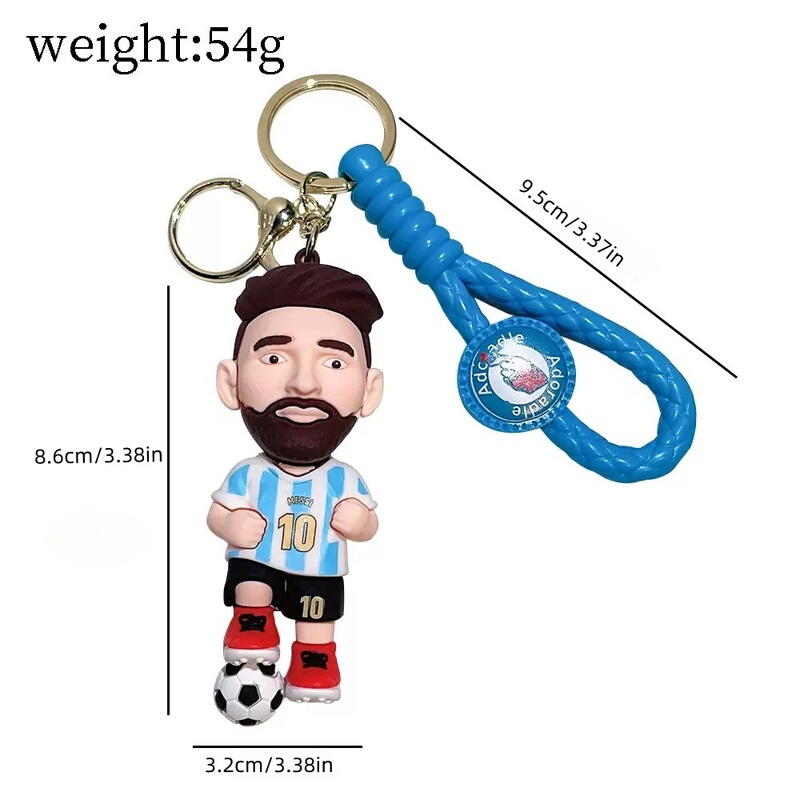 Cross-Border Football Star Pvc Doll Keychains Can Help with Labeling for Cross-Border Gifts Wholesale