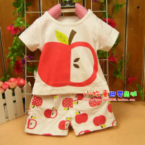 Size 66 micro blemish clearance sale Minnie baby summer baby pure cotton short-sleeved shoulder suit 1597