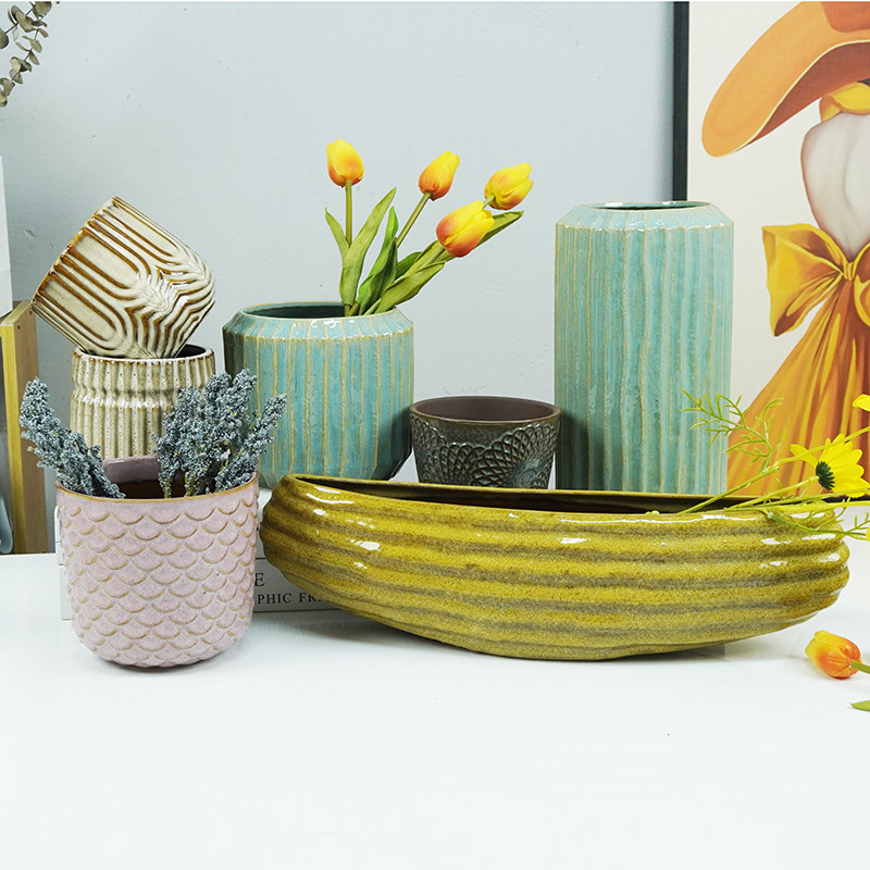 Export tail trades in Europe and America Simple home personality creativity multi-color garden hundred hot pieces of flower pot