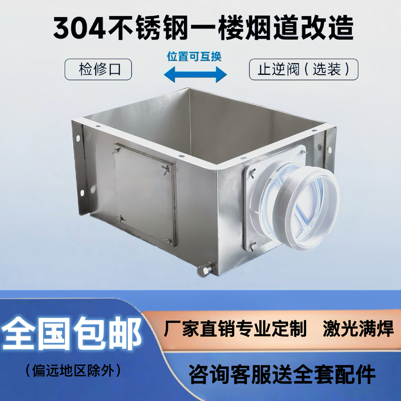 The First Floor Has a Smoke Duct That Is Being Replaced with a Stainless Steel Box for Exhaust in the Bathroom and Kitchen