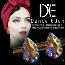 Dance Eden Fei Ao diamond AB color bridal jewelry professional GB Latin modern dance earring earring ear pin