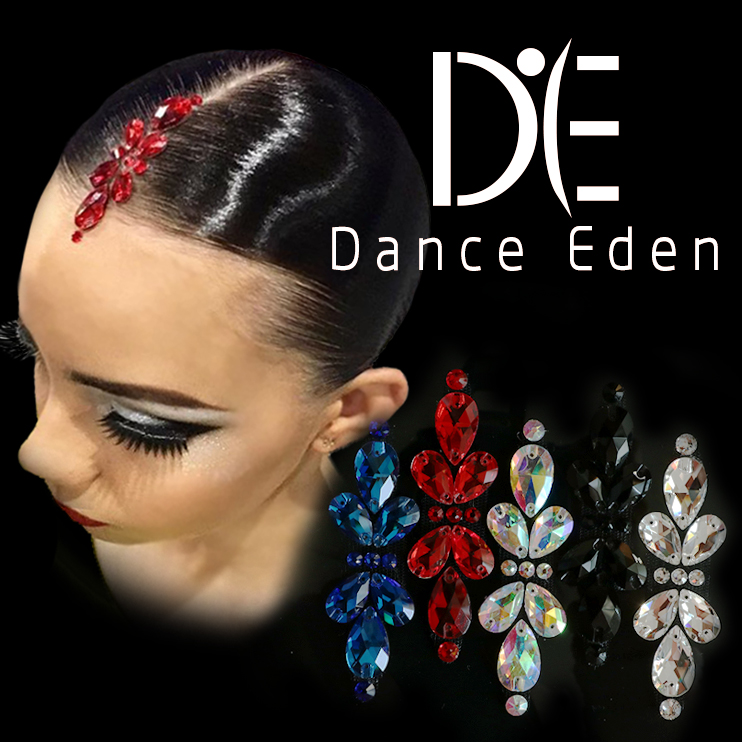 DanceEden danced to retro Latin dance Morden dance white AB color drill red treasure blue black performance vintage-Taobao