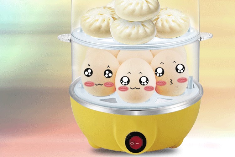 nồi lẩu mini trung quốc Nồi hấp trứng gà nhân tạo đôi hộ gia đình đa chức năng mini máy đánh trứng nhỏ tự động tắt nguồn hấp nhỏ 	nồi lẩu mini bear