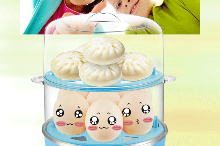 nồi lẩu mini trung quốc Nồi hấp trứng gà nhân tạo đôi hộ gia đình đa chức năng mini máy đánh trứng nhỏ tự động tắt nguồn hấp nhỏ 	nồi lẩu mini bear
