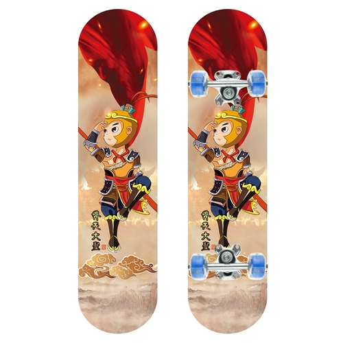 Детский мигающий скейтборд на четырех колесах с двумя изогнутыми концами, металлическая трубка, самокат, 60см, 2-3-4-5-6-7-8 лет