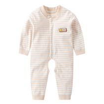 Baby Clothes Newborn Conjoined Mens Spring Autumn Clothing Pure Cotton Female Baby Khaclothes Open Crotch 3 Months 6 Pyjamas Fall