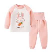 Baby High Waist Warm Clothes Suit Autumn winter Three layers clip cotton baby girl infant thickened Garcotton mens underwear