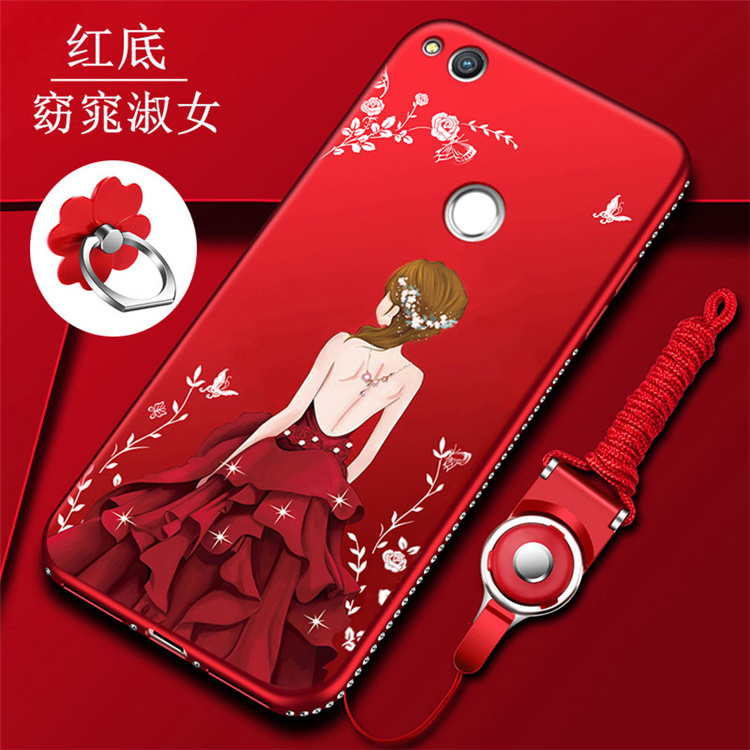 Huawei vinh quang 8 phiên bản thanh niên vỏ điện thoại di động Vỏ mềm silicon PRA-AL00X ALOO vinh dự tám dây buộc lite TL1O bảo vệ huawei vào danh dự nhẫn 8lite kim cương khen ngợi - Nhẫn nhẫn nam kim cương