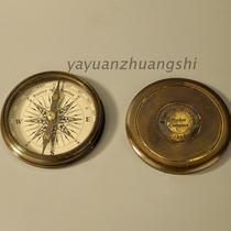 Indian imported copper European-style retro nostalgic handheld compass and north needle outdoor hiking and camping ornaments