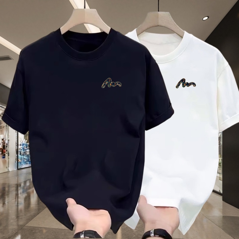 Outlet Store Pure Cotton Short-Sleeve T-Shirt for Men, 2026 Summer New Style, Loose Heavyweight Unisex Casual Tee Top