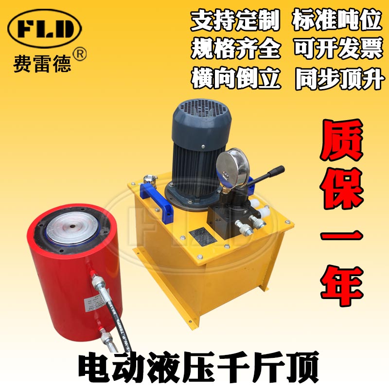 Ferred FLD-D50 ton 100T200 tons of bidirectional electric hydraulic jack 500 ton separated synchronous top