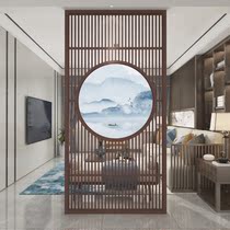 Screen partition wall decoration Chinese living room home office Restaurant Hotel entry Solid Wood Hollow hollow barrier