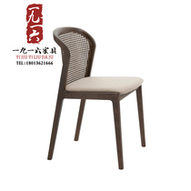 New Chinese vine chair tea chair vine wooden designer househollow small household single-person recreational chair