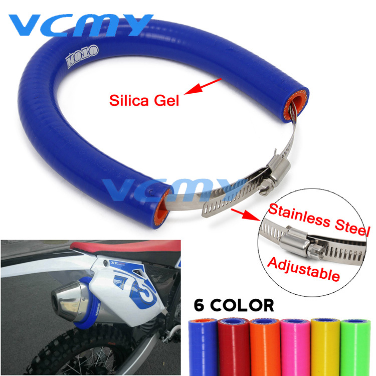OTOM off-road ống xả xe máy phá vỡ vòng bảo vệ chống vỡ cao su Hail sóng tốc độ Shima ống xả chống rơi bảo vệ - Ống xả xe máy pô on off xe máy