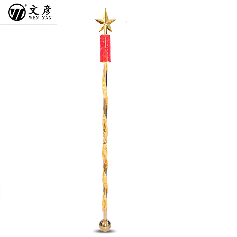 Wen Yan baton 120CM two detachable marching band drum band Young Pioneer Stainless steel musical instrument command flag