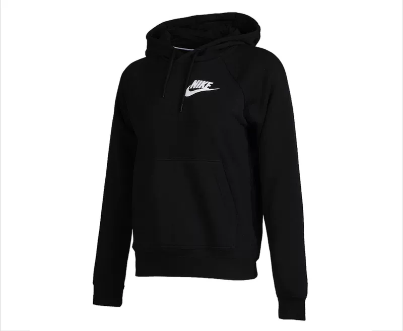 NIKE Nike áo len nữ trùm đầu thể thao áo len đen giản dị áo thun thể thao AJ6316-646 - Thể thao lông cừu / jumper