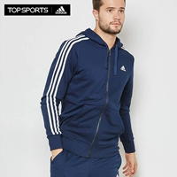 Áo khoác nam Adidas ba sọc xanh đan áo khoác thể thao trùm đầu áo khoác S98787 - Áo khoác thể thao / áo khoác ao khoác adidas