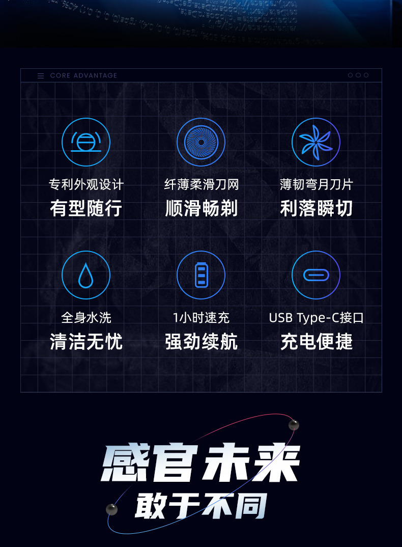 飞科 酷玩小星球 球形便携电动剃须刀 图2