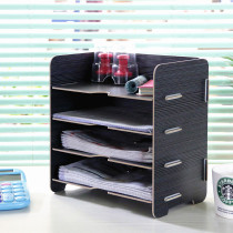 Wooden Creative Desktop Office A5 Containing Document Shelf Mini Bill Express Single Invoice United Multilayer Shelve