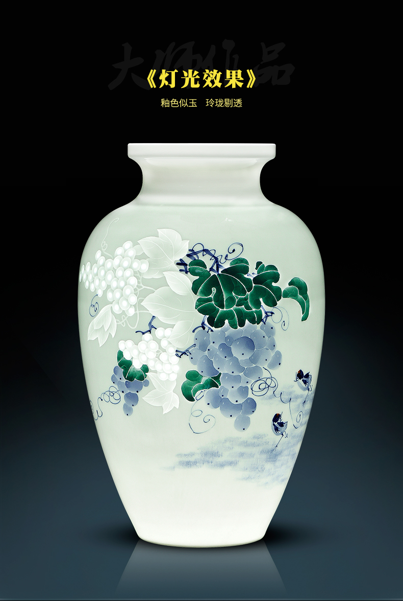 The Master of jingdezhen ceramics hand - made pastel thin foetus vase of new Chinese style household adornment rich ancient frame furnishing articles sitting room