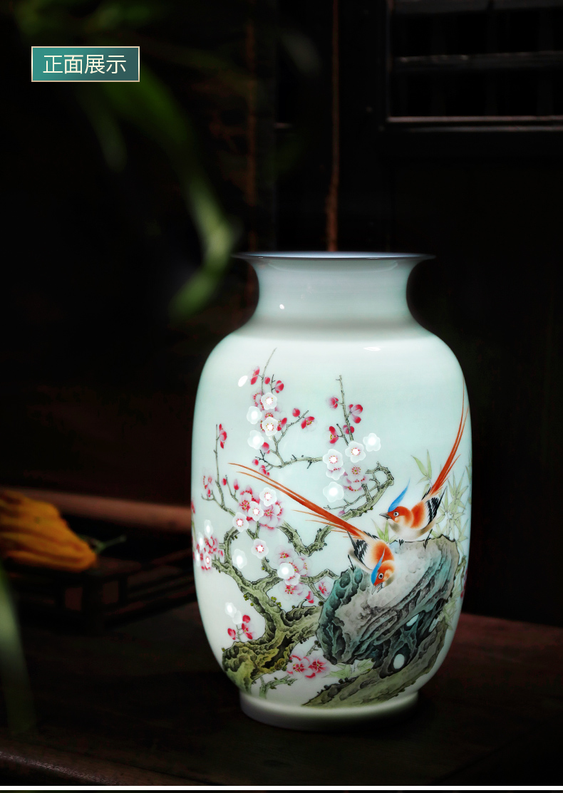 The Master of jingdezhen ceramic vase furnishing articles hand - made light thin foetus Chinese key-2 luxury high - grade flower arranging rich ancient frame sitting room adornment