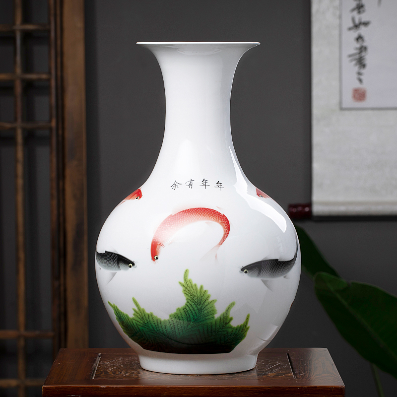 Jingdezhen ceramics Chinese vase household flower arranging the sitting room porch decoration rich ancient frame furnishing articles in successive years