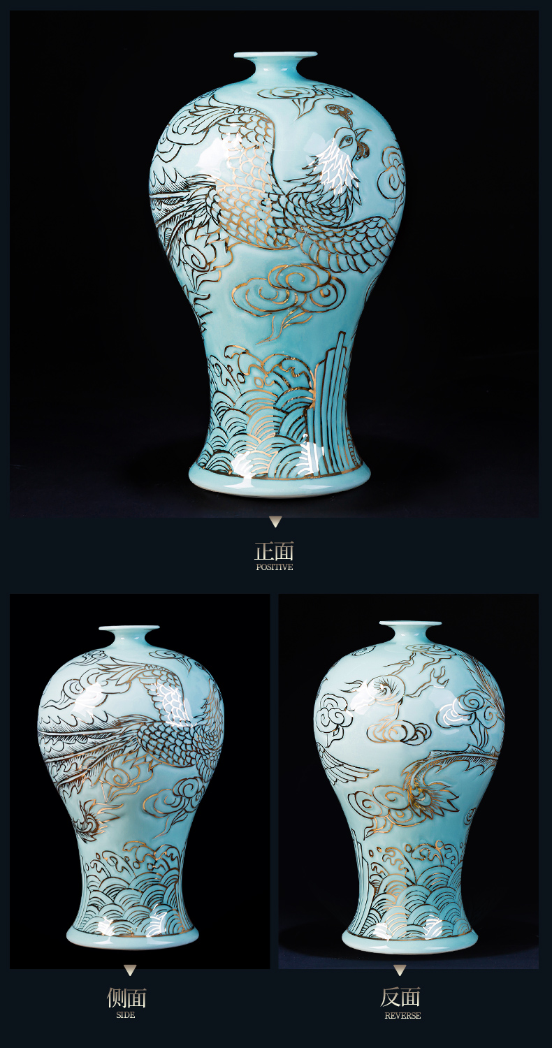 Jingdezhen ceramic vase furnishing articles of Chinese style restoring ancient ways light key-2 luxury home sitting room tea table rich ancient frame masters hand paint