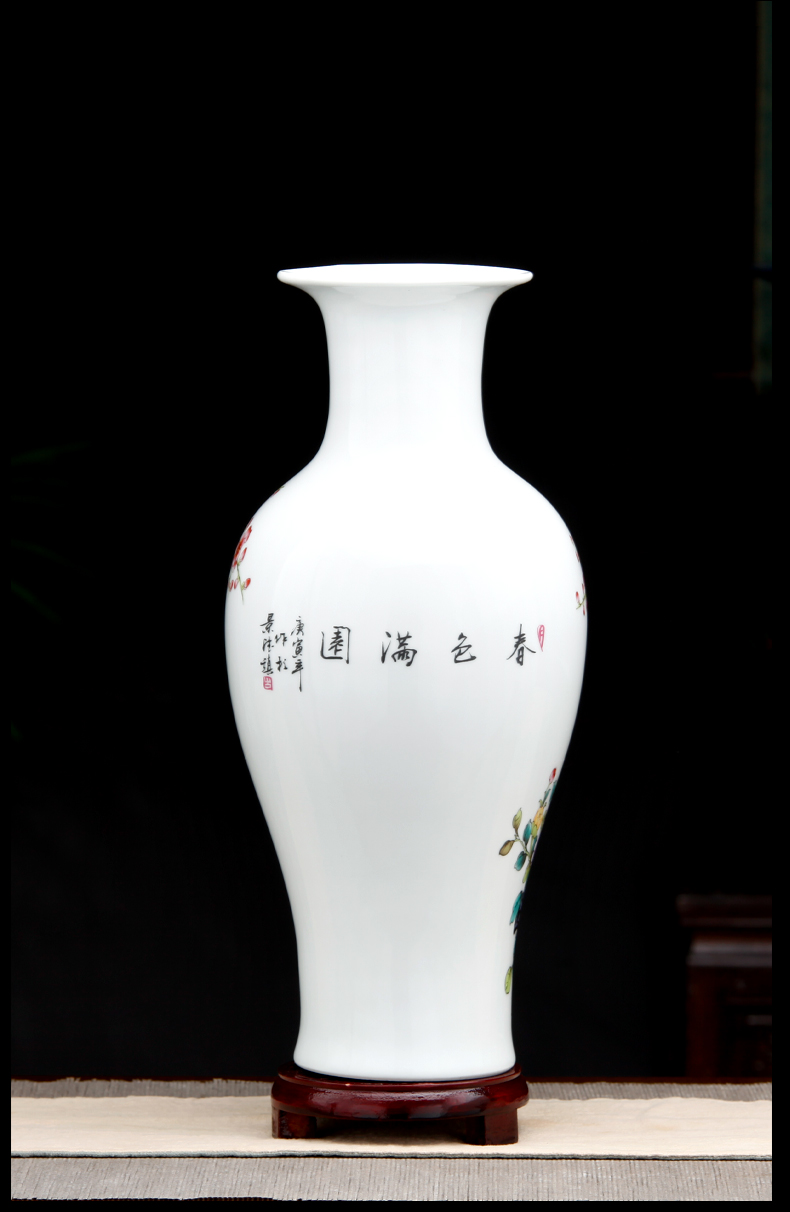 A large blue and white porcelain lucky bamboo vases, flower arranging new Chinese style home sitting room adornment is placed jingdezhen ceramics