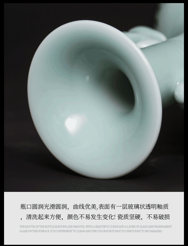 Jingdezhen ceramics hand - made ears fuels the lotus flower bottle rich ancient frame TV ark, sitting room adornment is placed