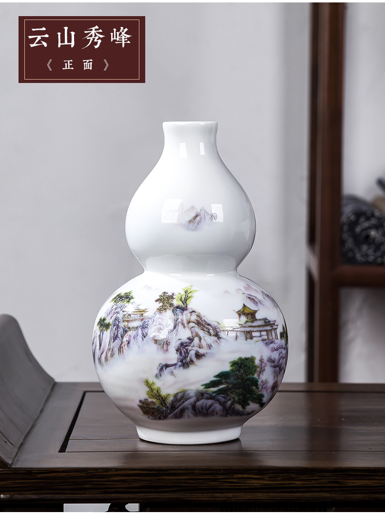 Jingdezhen blue and white porcelain vases, new Chinese style household ceramics from the sitting room the dried hydroponic flower arranging the gourd bottle furnishing articles