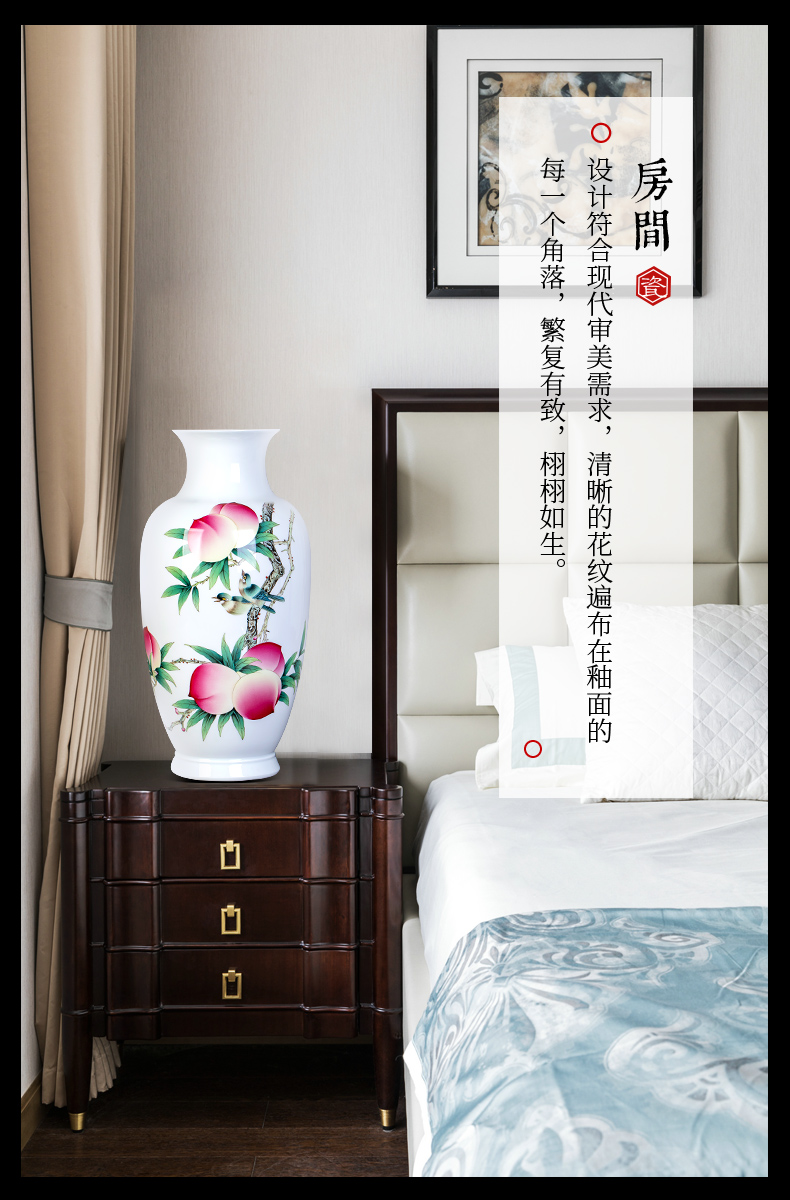 The Master of jingdezhen ceramics thin foetus enamel vase hand - made the sitting room porch decoration of Chinese style household business gifts