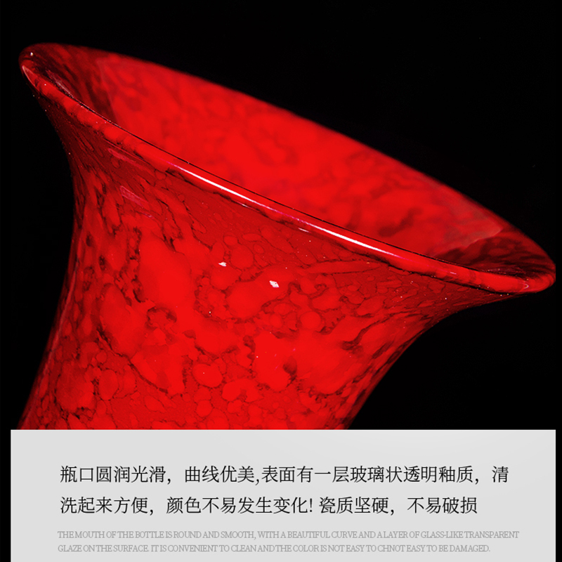 Jingdezhen ceramics, vases, flower arranging is modern Chinese creative fashion home decoration sitting room place red