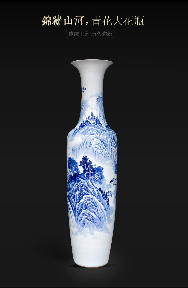 Jingdezhen ceramics of large vases, large home sitting room hotel near the TV ark adornment furnishing articles