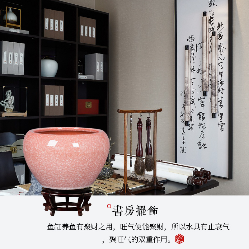 Crack in jingdezhen ceramics glaze up furnishing articles creative new sitting room porch rich ancient frame of Chinese style household ornaments