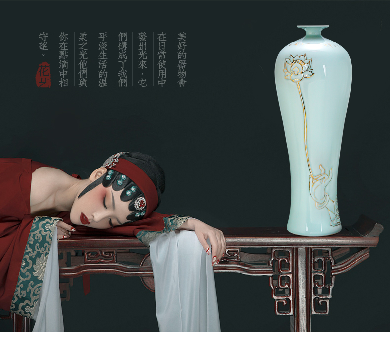 Jingdezhen ceramic vase furnishing articles household act the role ofing is tasted Chinese contracted wine sitting room rich ancient frame masters hand paint