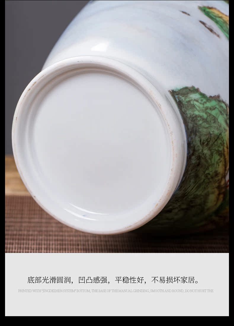 The Master of jingdezhen ceramics hand - made vases three - piece flower arrangement sitting room adornment rich ancient frame of Chinese style household furnishing articles