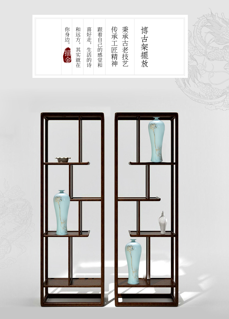 Jingdezhen ceramic vase furnishing articles household act the role ofing is tasted Chinese contracted wine sitting room rich ancient frame masters hand paint