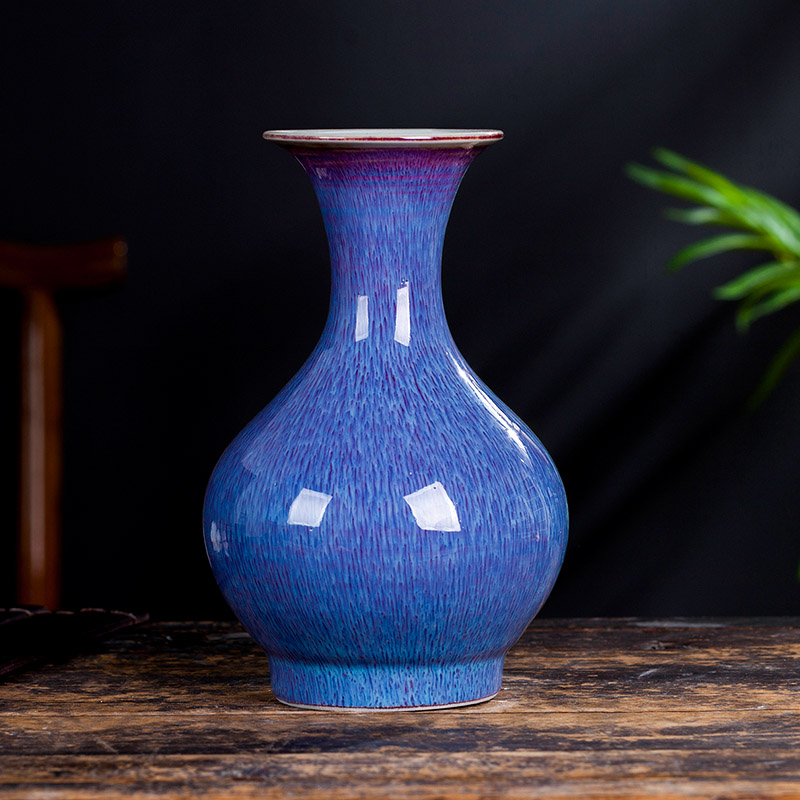 Jingdezhen ceramics floret bottle of Chinese style household living room TV cabinet rich ancient frame decoration crafts are arranging flowers