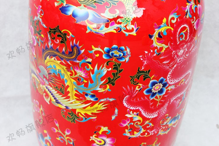 High aj45 jingdezhen ceramics vase furnishing articles in extremely good fortune sitting room ground large Chinese style household decoration