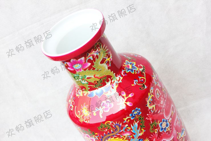 High aj39 jingdezhen ceramics vase furnishing articles of Chinese style household living room floor porch decoration decoration arts and crafts