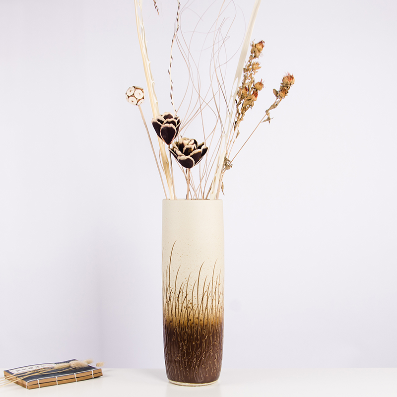 Jingdezhen ceramic dry flower vases, flower arranging I and contracted beauty European pottery landing place large a76 sitting room