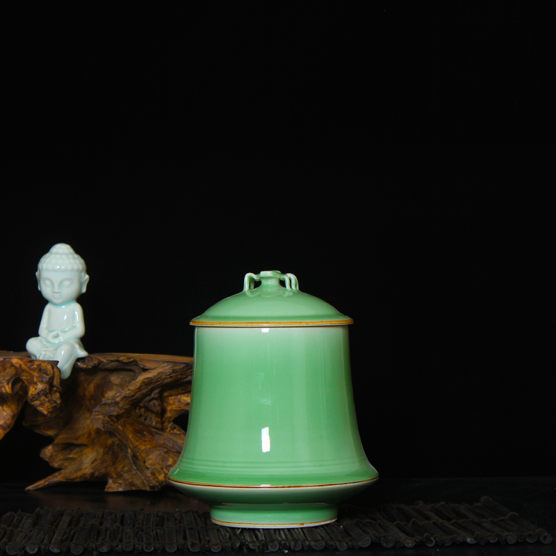 Hc - 100 jingdezhen merry flower glaze up caddy fixings storage tank home decoration decoration decoration furnishing articles