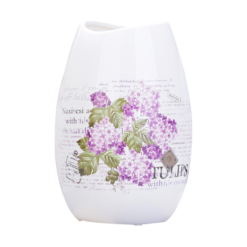 Merry jingdezhen ceramics furnishing articles sitting room adornment handicraft European modern Mediterranean white vase M6
