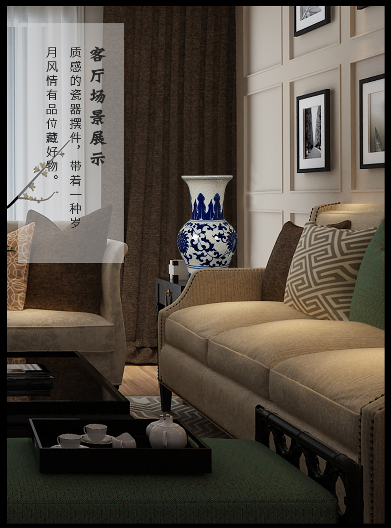 Archaize of jingdezhen ceramics up gourd of blue and white porcelain vases, flower arrangement home sitting room adornment is placed cb37